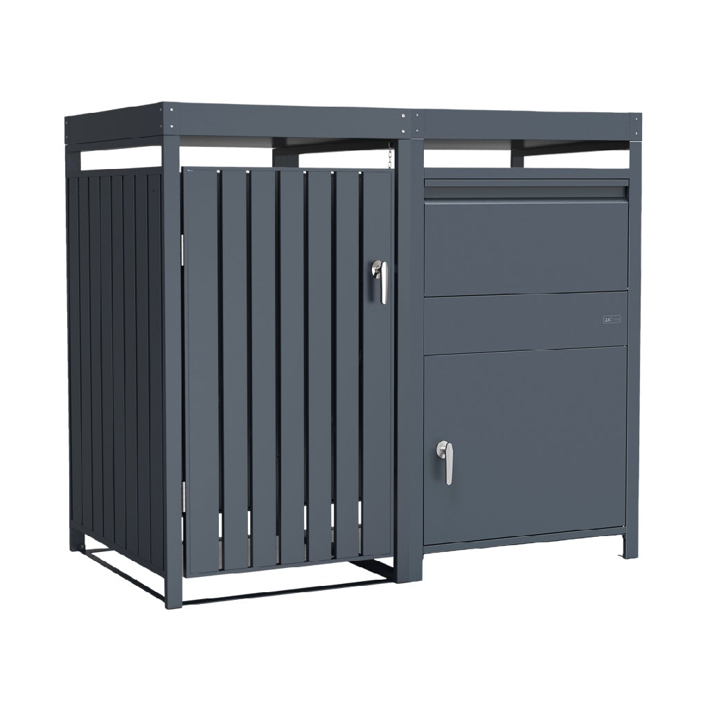 Coffre de rangement extérieur en bois traité pour jardin - 120 x 80 x 90