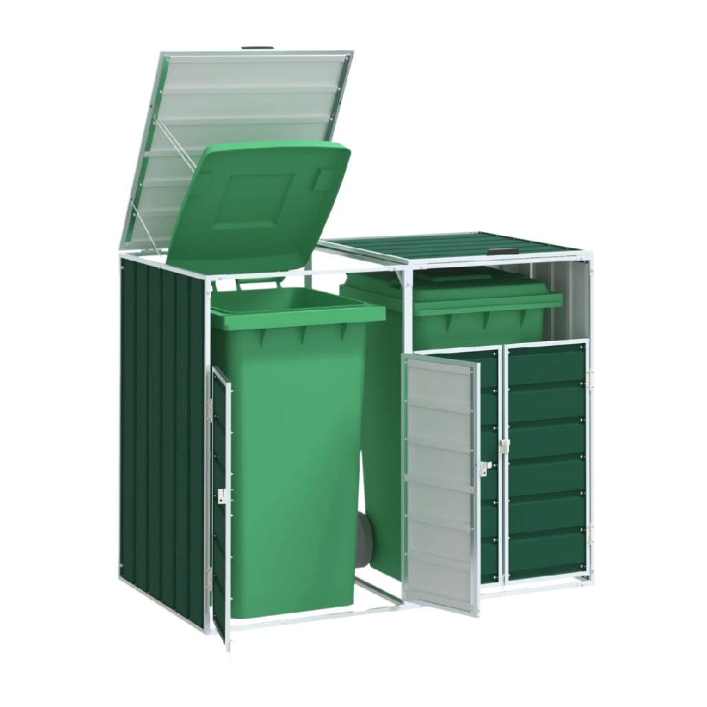 Cabinet de rangement pour déchets en métal - extérieur et jardin - 120 x 80 x 110