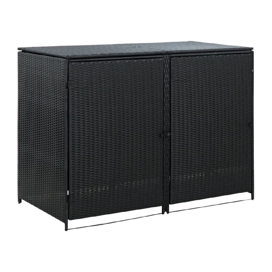 Meuble de rangement en résine tressée pour espace extérieur - 120 x 60 x 80